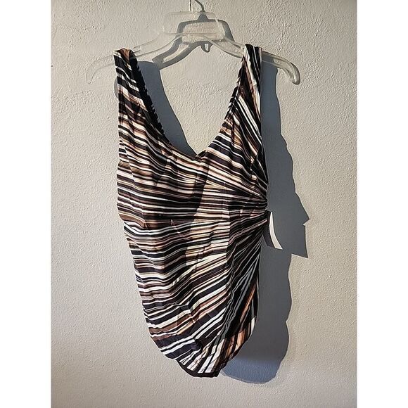 CURVE Other - Meet Curve Swimsuit Brown Striped Summer Colorful 2XL One Piece